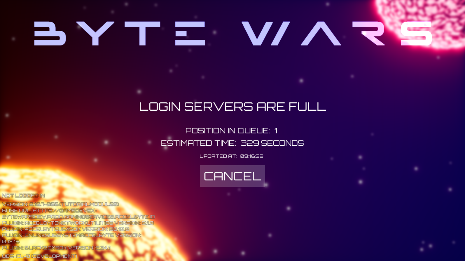Byte Wars - Login Queue